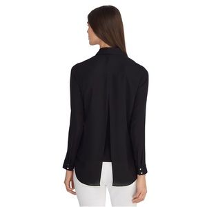 White House Black Market Black Button Down Shirt